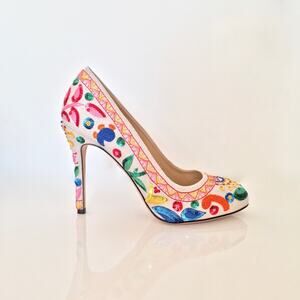 NIB Charlotte Olympia Celebration Jennifer Pumps Gold Embellished Archive 38.5
